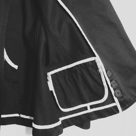 Vintage GAP Ladies Black Jacket with Trimmings - Picture 1 of 8